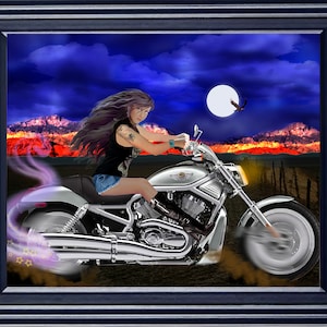 Motorcycle Poster Print  Harley Davidson Motorcycle Poster Motorcycle Gicleé Print  Motorcycle Garage Poster Motorbike Art Print