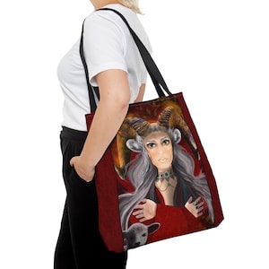 Druid Goddess Tote Bag / Fantasy Tote Bag /Moon Goddess Bag / Celestial Goddess Tote Bag