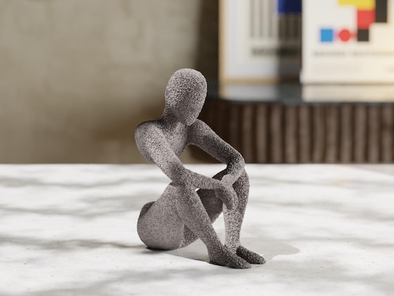 Series - NoBody Introspective Sculpture : Reflective Modern Art Piece for Home Decor