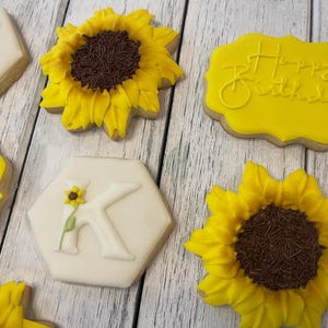 Sunflower Birthday Cookies