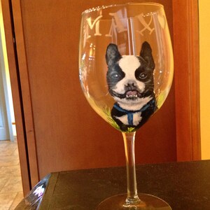 Hand Painted Pet Portrait Stemware