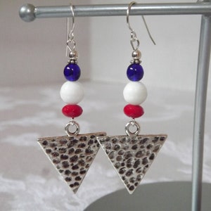 Hammered Triangle Earrings