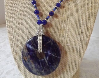 Blue Sodalite Pendant Necklace