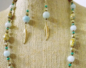Speckled Turquoise Necklace Set