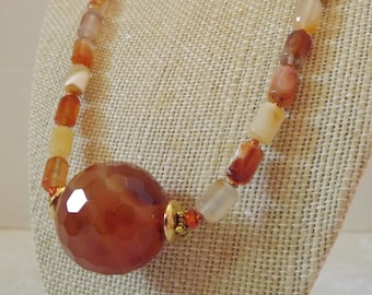 Carnelian Gumball Necklace Set