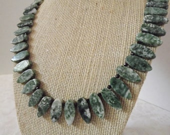 Green Tree Agate Necklace