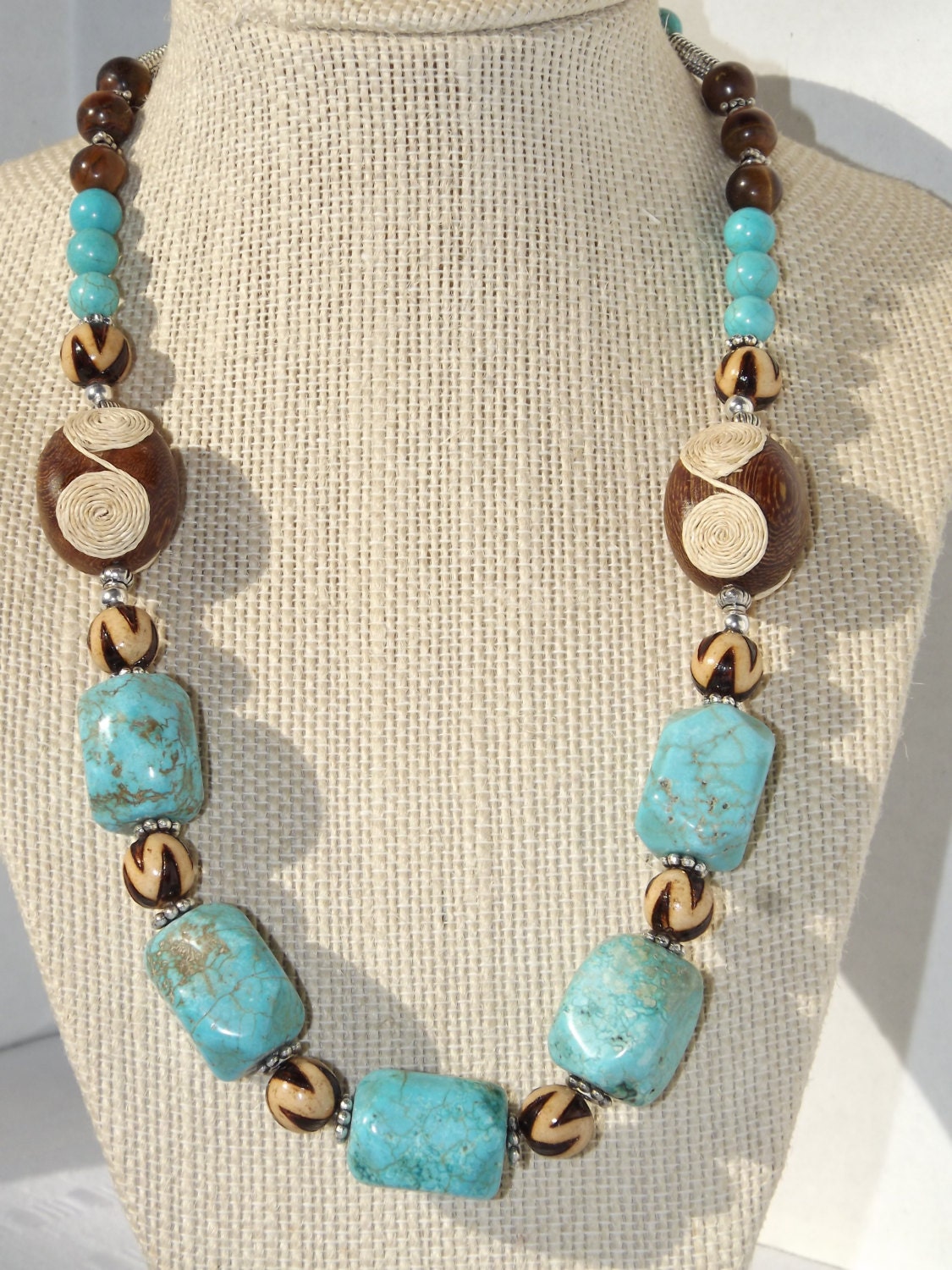 Turquoise Nugget Necklace - Etsy