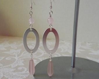 Pink Sea Glass Earrings