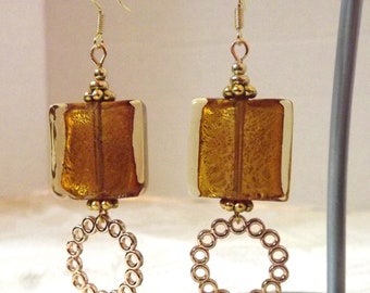 Foiled Glass Earrings