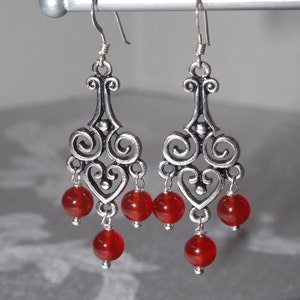 Carnelian Chandelier Earrings