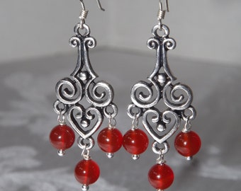 Carnelian Chandelier Earrings