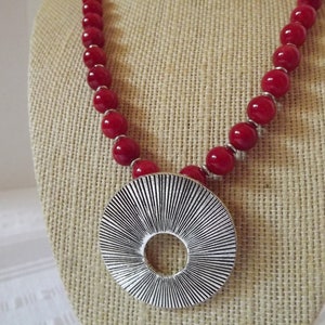 Red Jade Pendant Necklace
