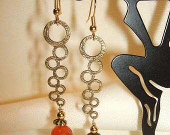 Carnelian Bubble Earrings