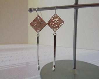 Silver Matchstick Earrings