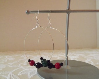 Onyx Hoop Earrings