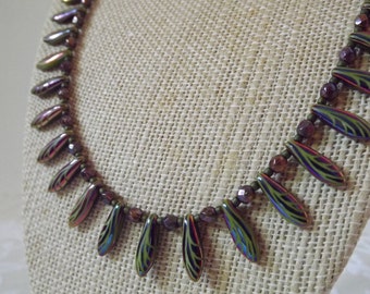 Purple Dagger Necklace