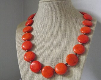Bold Orange Necklace