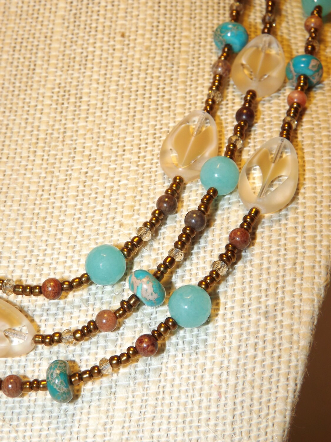 Brown - Handcrafted Glass Stone Bracelet 06 main image 1