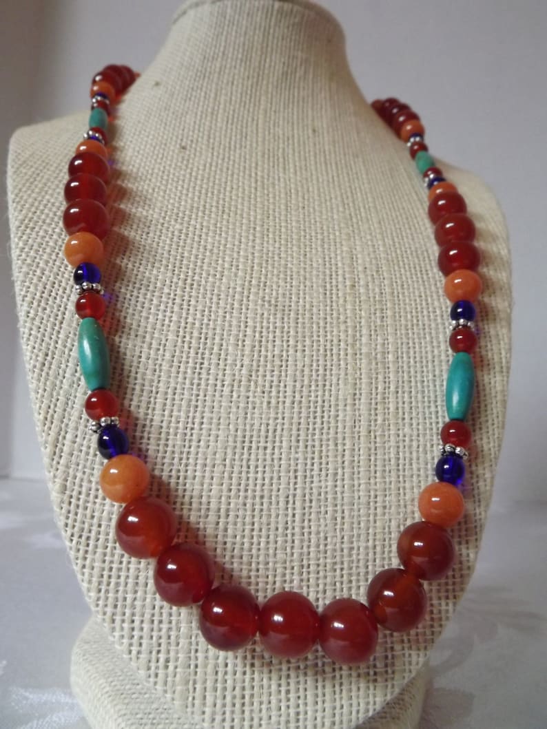 Southwestern Carnelian Necklace | Etsy