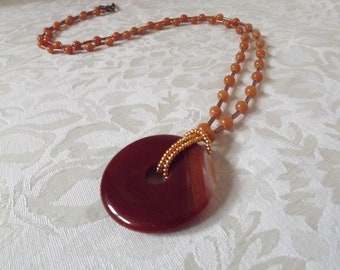 Carnelian Pendant Necklace