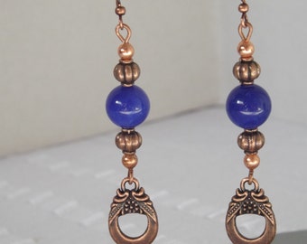 Blue Jade Earrings