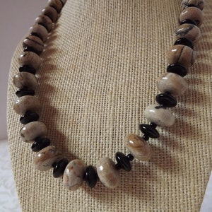 Picture Jasper and Onyx  Necklace