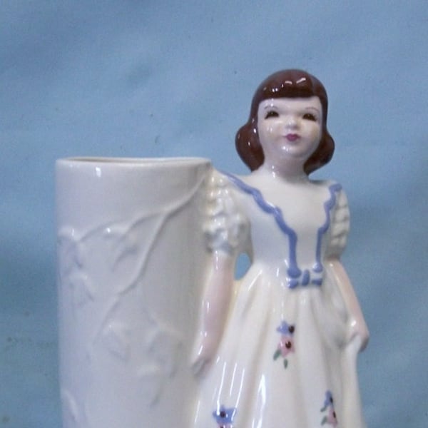 Vintage Florence Vase ~  Sally By Pillar Art Pottery Planter ~ Stamped ~ Mint