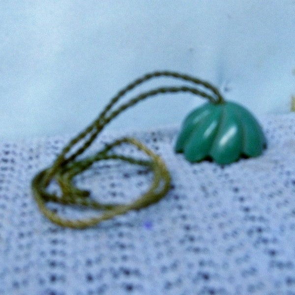 Vintage Teal Green 8 Petal Swirl Plastic Curtain Tie Back ~ Shade Pull ~ Mint