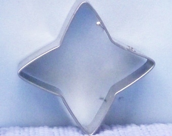 Vintage Four Pointed Tin Star Cookie Cutter 2 1/2 Inches Point To Point 3/4 Inch Deep 1990's Star Cookie Cutter ~ New Never Used Condition