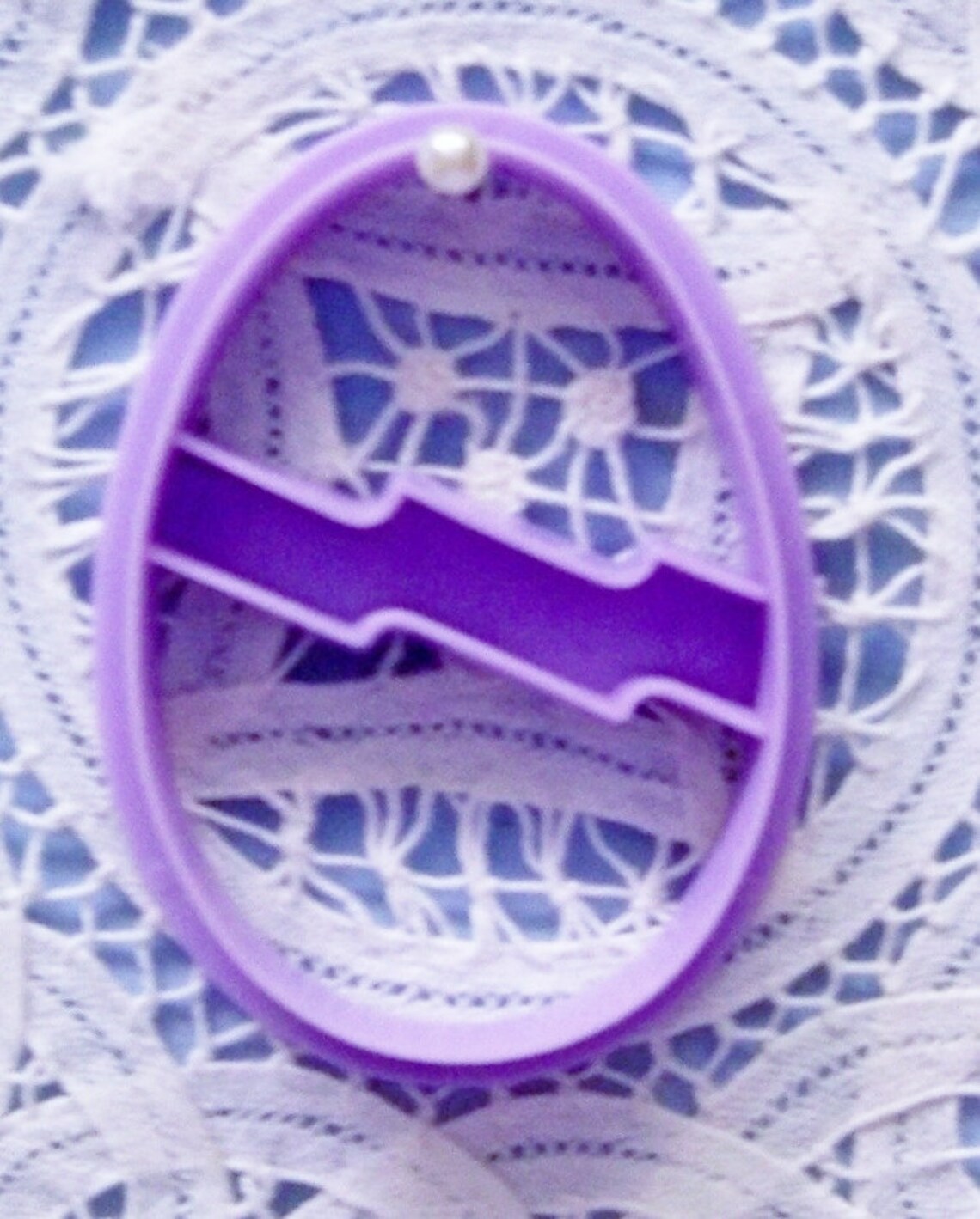 Vintage Easter Egg Cookie Cutter 1970s Purple Hard Plastic Etsy