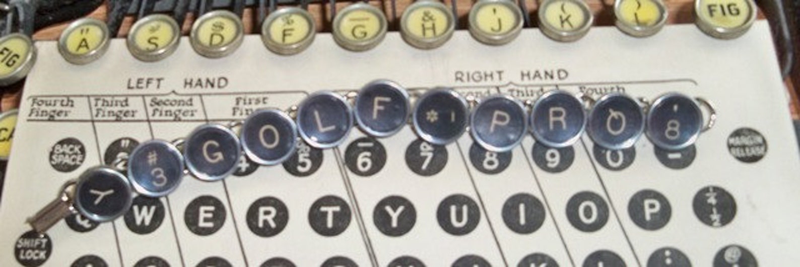 Royal Typewriter Key Bracelet Original Antique Keys Sports Etsy