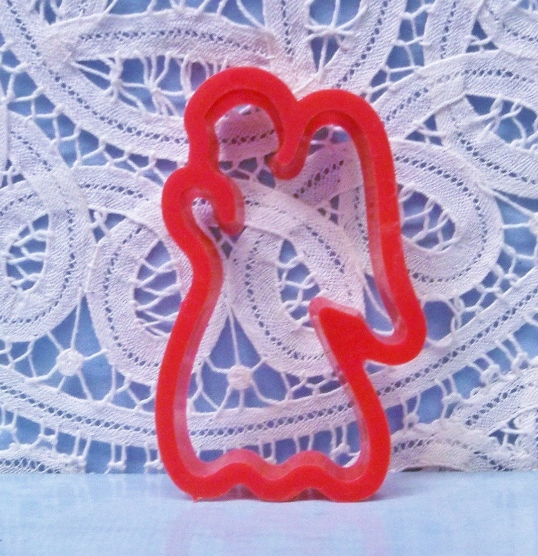 Vintage Angel Silhouette Cookie Cutter 1970s Red Hard Etsy