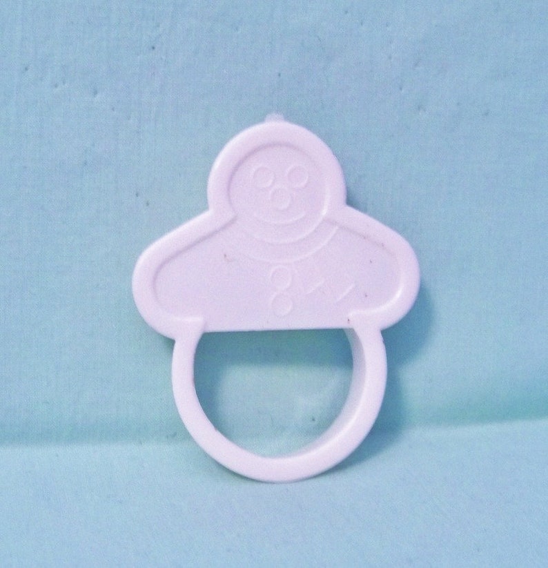2 12 High Miniature Frosty Snowman Cookie Cutter ~ 1980/'s White Hard Plastic Cookie Mold ~ Silhouette Snowman Wearing Top Hat Cut Out New