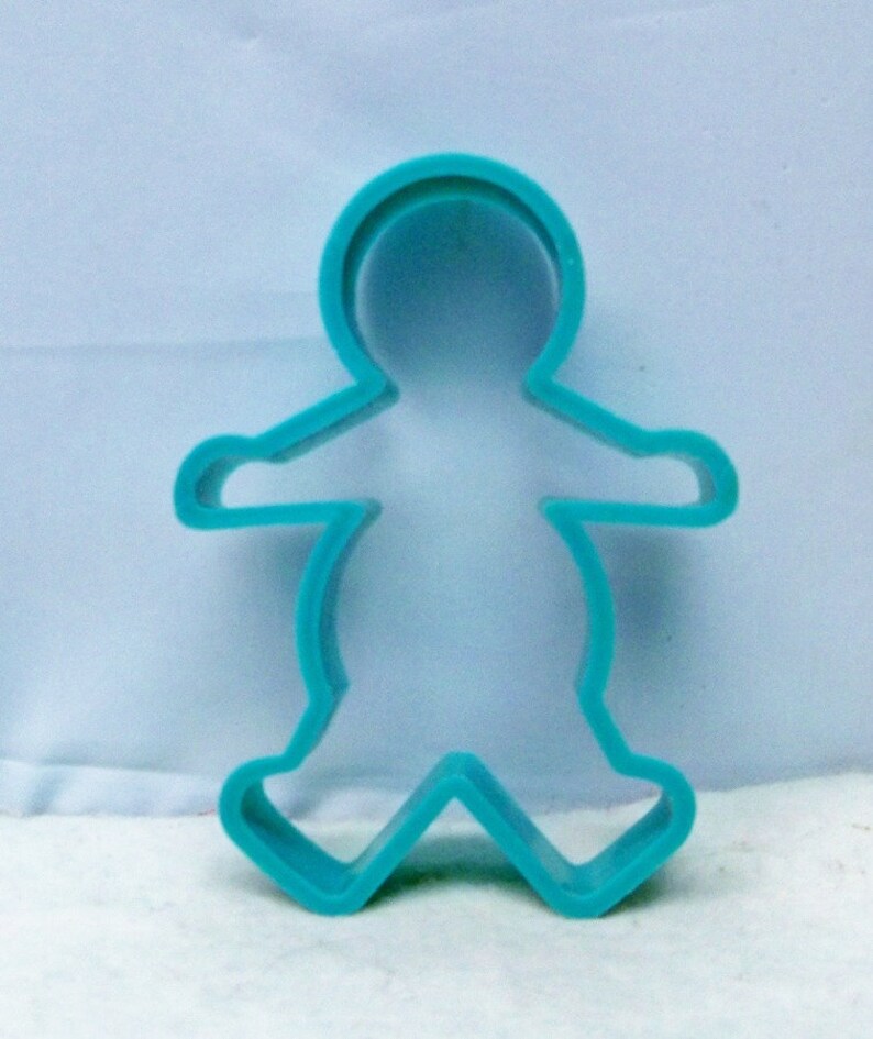 Silhouette Gingerbread Boy Green Hard Plastic Cookie Cutter ~ Copy Crocheted Gingerbread Boy Potholder New ~ Never Used
