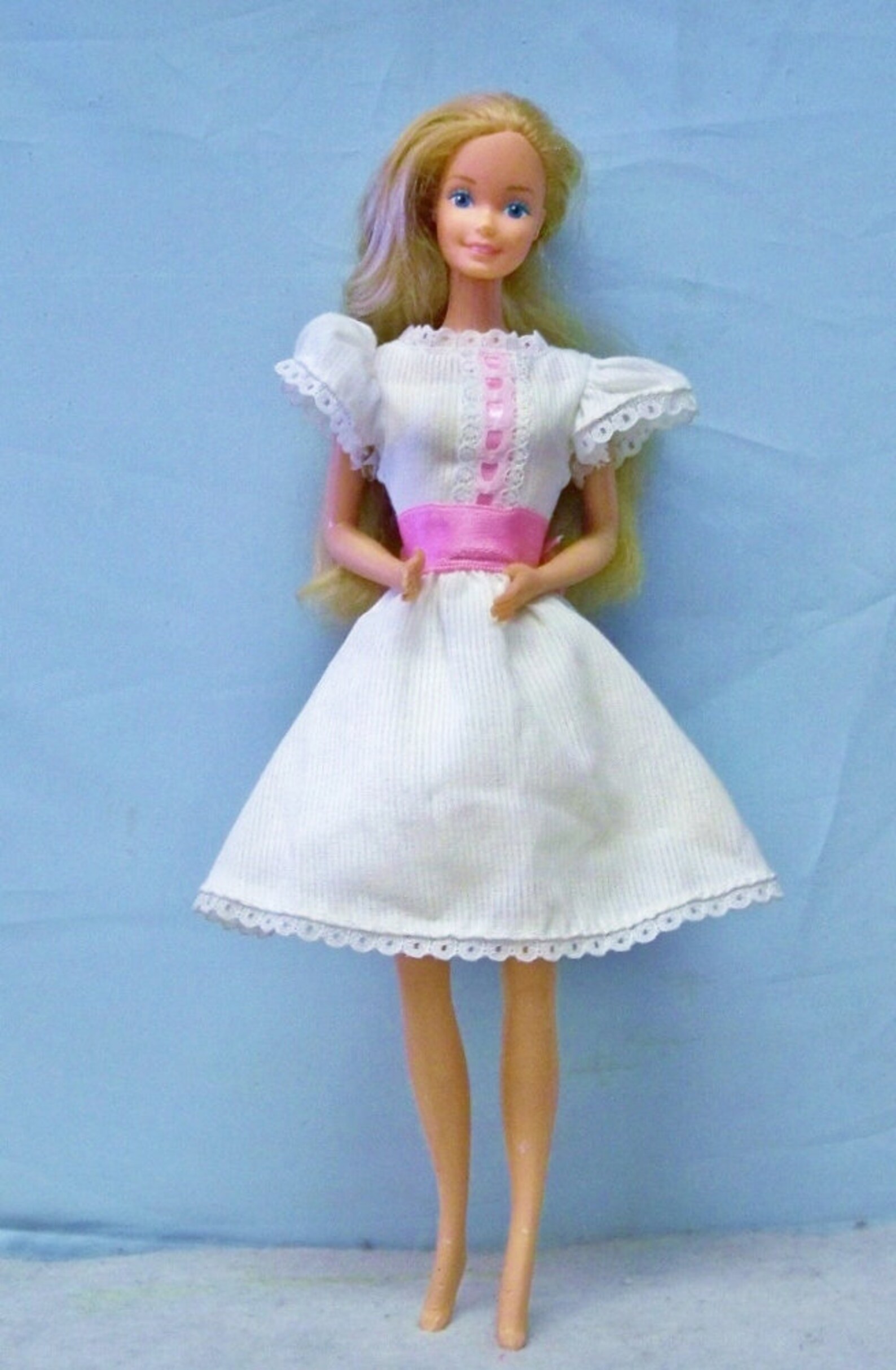 Vintage Barbie White Cotton Lace Trimmed Party Or Easter Dress | Etsy