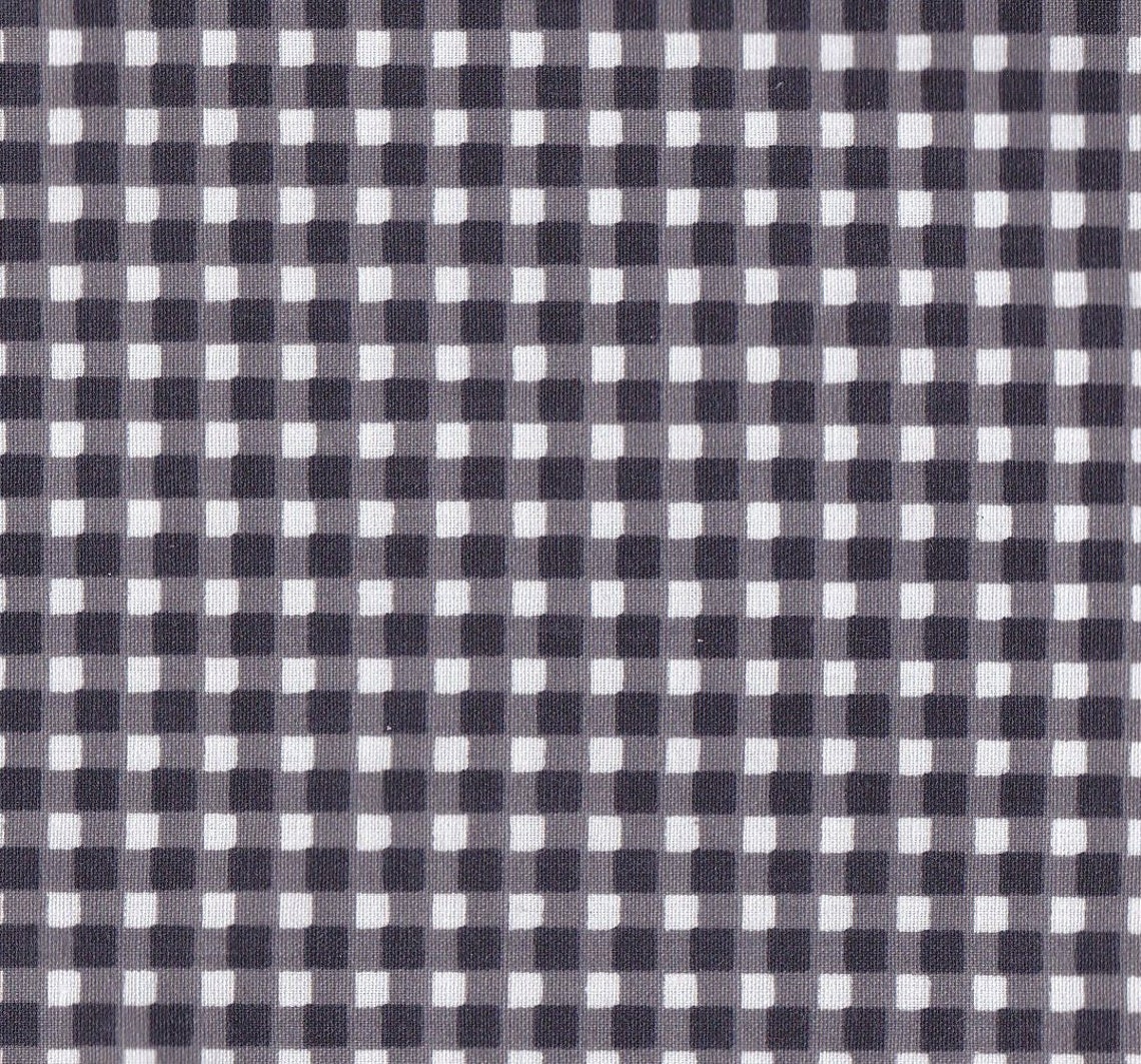Vintage 1/8 Inch Black Gingham Check Cotton Fabric 9 x 22 Etsy