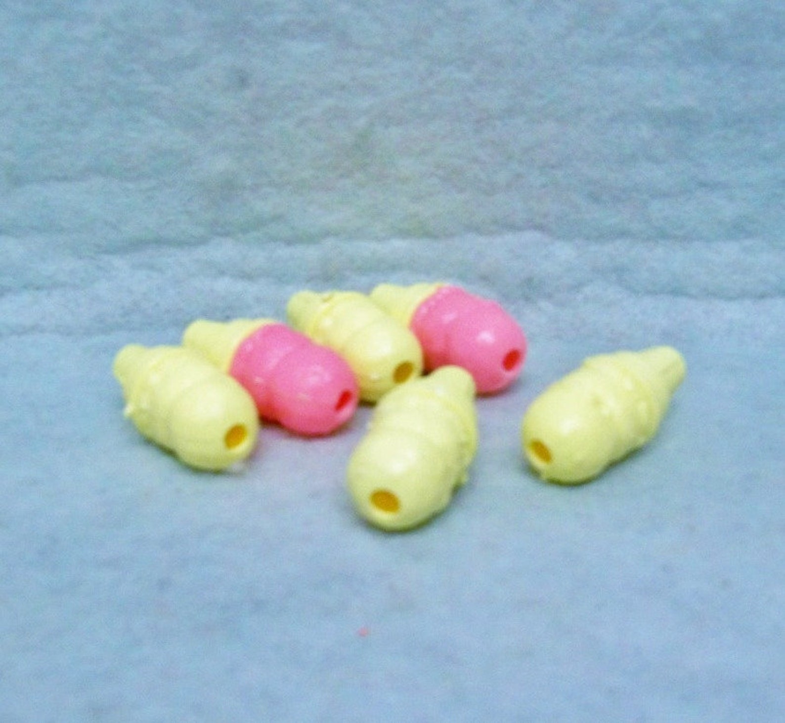 6 Double Dip Ice Cream Cone Cake Toppers 1 1/4 Hard Plastic Etsy