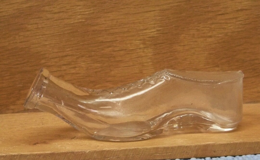 Antique Novelty Shoe Shaped Glass Bottle Candy Container Etsy