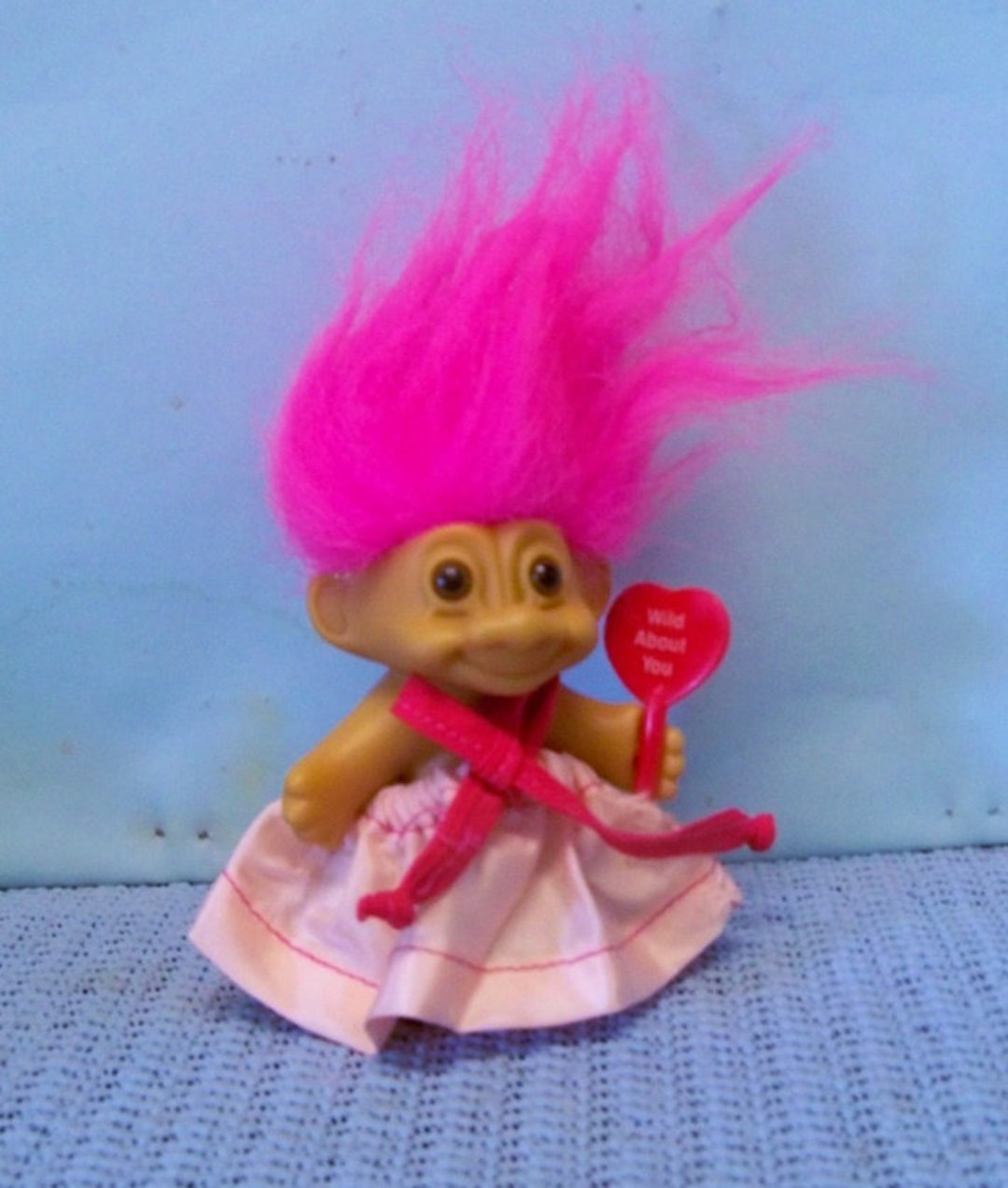 Vintage Russ Doll 4 Vinyl Troll Doll Wild About You Pink Hair Gently ...