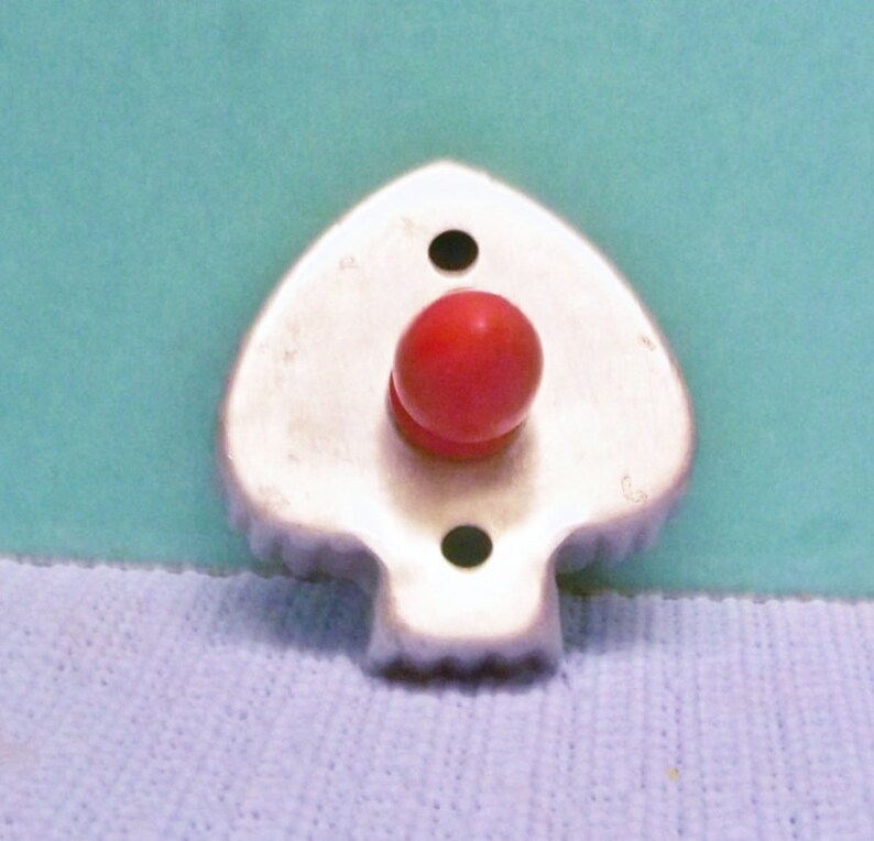 Vintage 1940's Spade Cookie Cutter Aluminum Red Dome Etsy