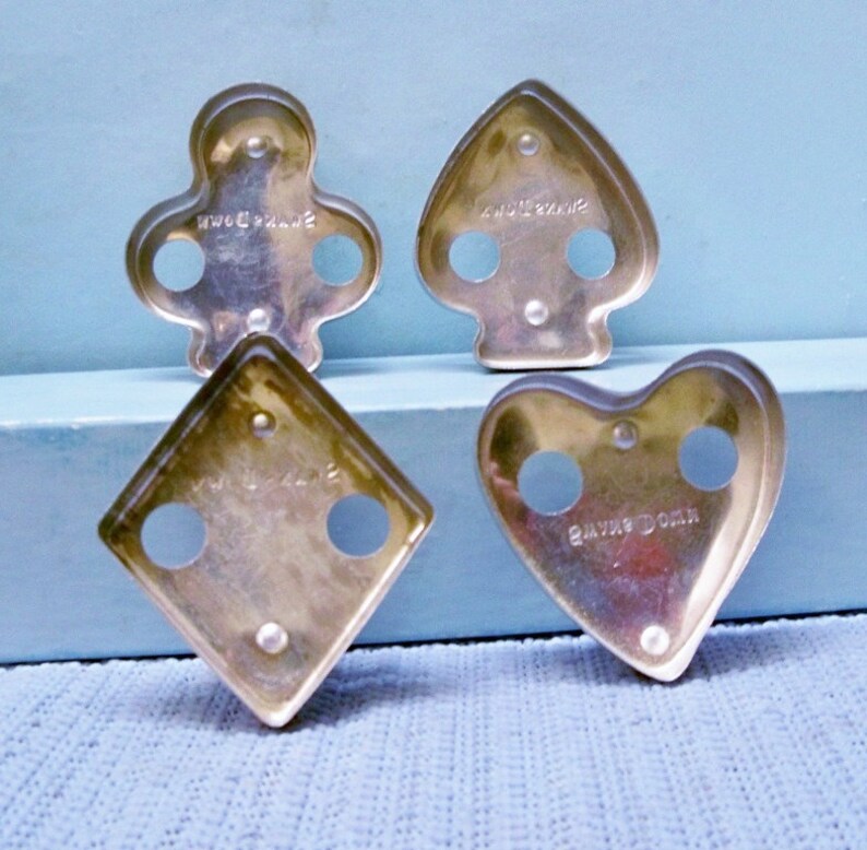 Vintage Heart Club Spade Diamond Cookie Cutters 1940s Etsy