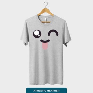 Blep and Wink Smiley Emoji Unisex Jersey Short Sleeve Tee