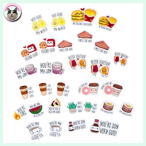 Entzückende BFF Aufkleber Set (30 Stück): Ideal für Beste Freunde und Paare - Wasserfest und langlebig - Perfektes Geschenk