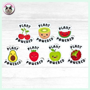 Stickers végétaux - Imperméables - Durables - Stickers végétaux / végétaliens / végétariens
