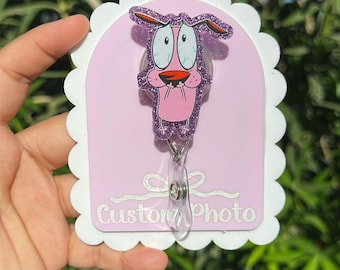Cowardly dog badge reel| Nurse badge reel | retractable badge reel | student Nurse gift | coworker gift | medical badge reel | funny badge