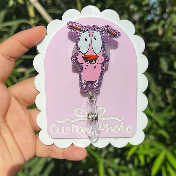 Cowardly dog badge reel| Nurse badge reel | retractable badge reel | student Nurse gift | coworker gift | medical badge reel | funny badge