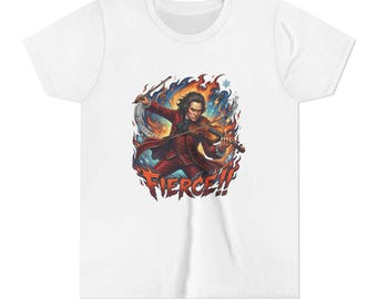 Fierce Violinist Paganini Youth Tee | Fire Music Graphic