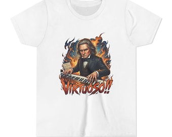 Virtuoso Franz Liszt Youth Tee | Classical Music, Fiery Keys
