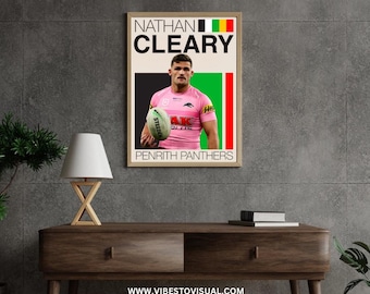 NRL Wall Art: Nathan Cleary Penrith Panthers Poster for Digital Download and Print at Home