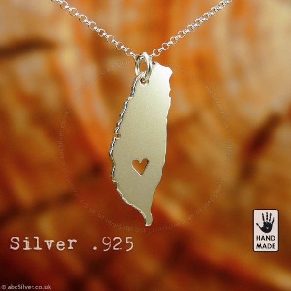 Taiwan hand cut sterling silver pendant , sterling silver chain, custom heart - Perfect Gift